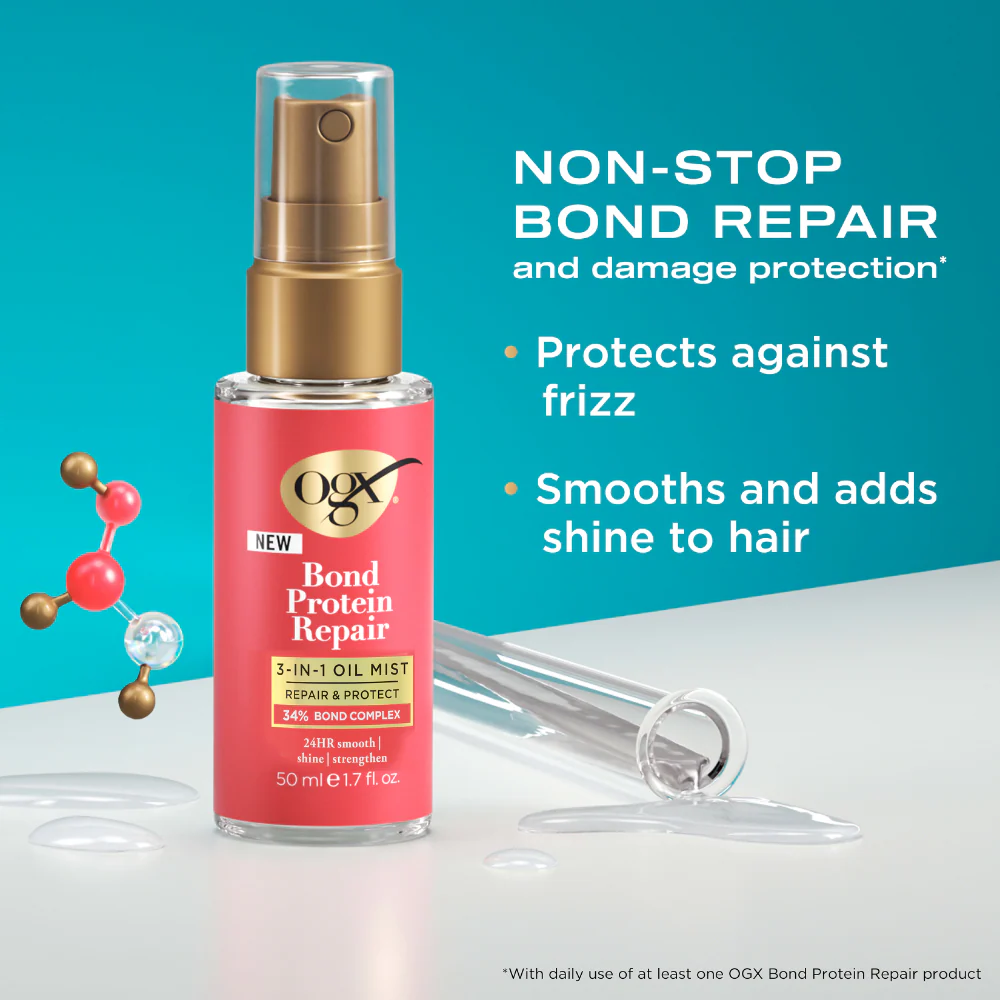 OGX Bond Protein Repair & Protect 3-In-1 Oil Mist 50ml - Image 2