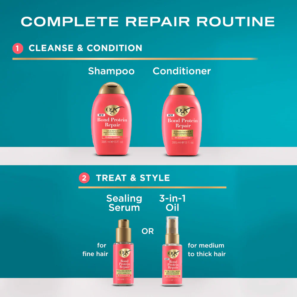 OGX Bond Protein Repair & Protect 3-In-1 Oil Mist 50ml - Image 4