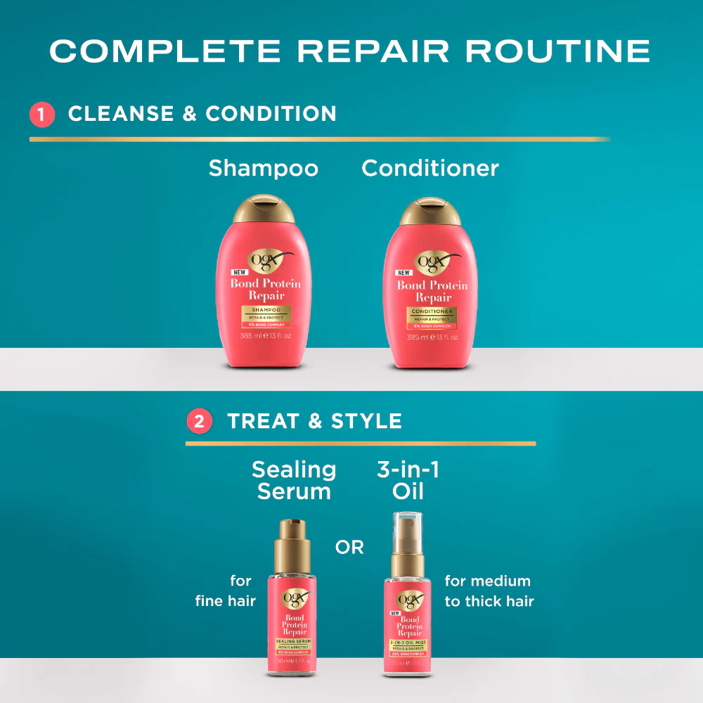OGX Bond Protein Repair & Protect Conditioner 385ml - Image 4