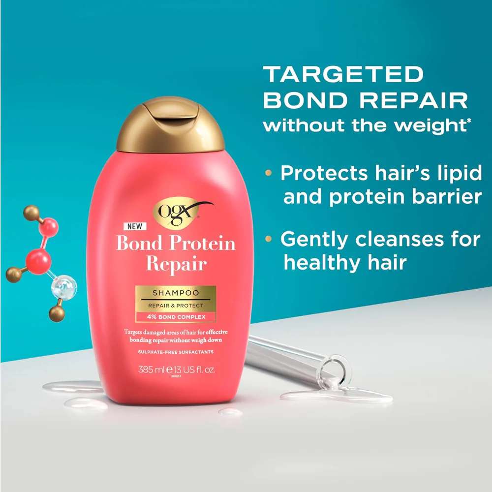 OGX Bond Protein Repair & Protect Shampoo 385ml - Image 2