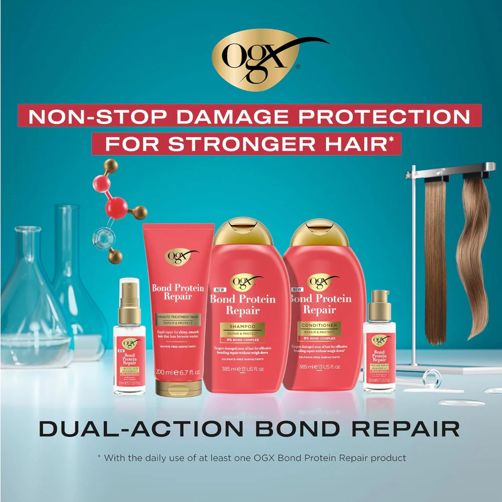 OGX Bond Protein Repair & Protect Shampoo 385ml - Image 5