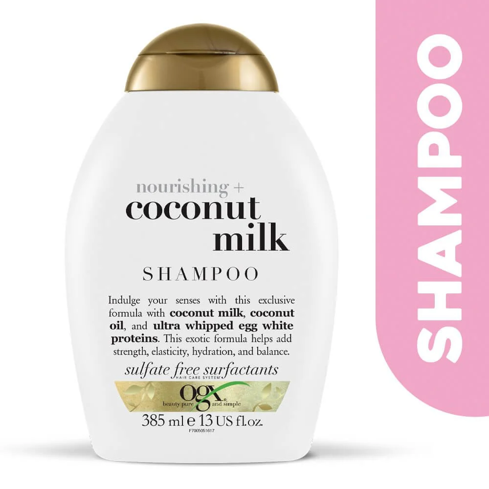 OGX Nourishing+ Coconut Milk Shampoo 385ml - Image 2