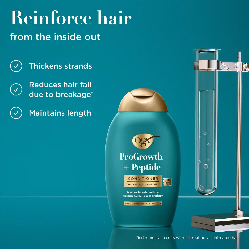 OGX ProGrowth + Peptide Conditioner 385ml - Image 3