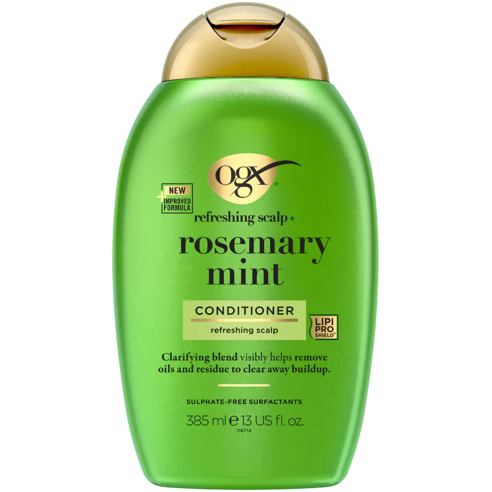 OGX Refreshing Strength+ Clarifying Rosemary & Mint Shampoo & Conditioner Twin 2 x 385ml - Image 2