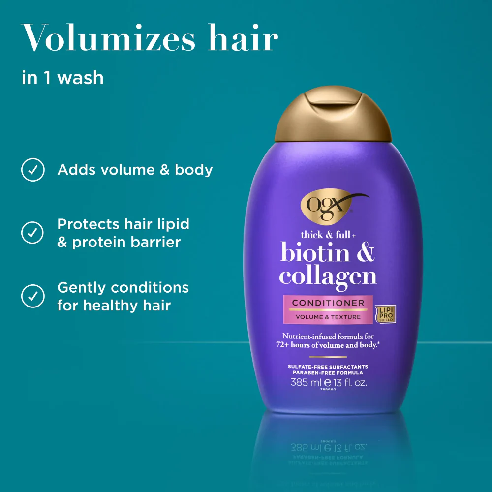 OGX Thick & Full+ Biotin & Collagen Volume Conditioner 385ml - Image 3