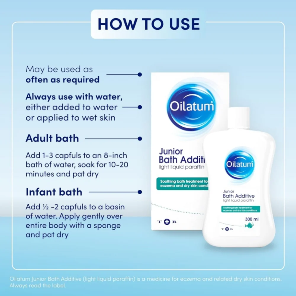 Oilatum Junior Bath Additive for Eczema & Dry Skin 300ml - Image 6