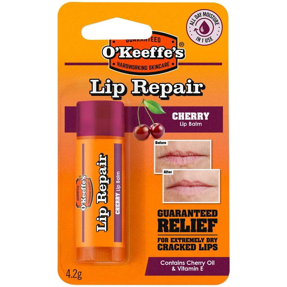 O'Keeffe's Lip Repair Cherry Lip Balm Stick 4.2g - Image 4