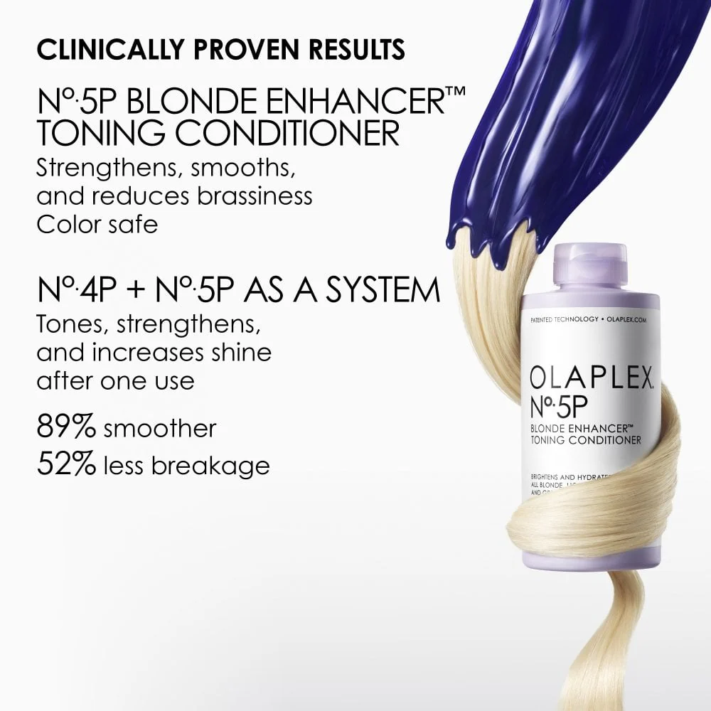 Olaplex Blonde Toning Shampoo No 4P & No 5P Blonde Enhancer Toning Conditioner Twin 2 x 250ml - Image 6