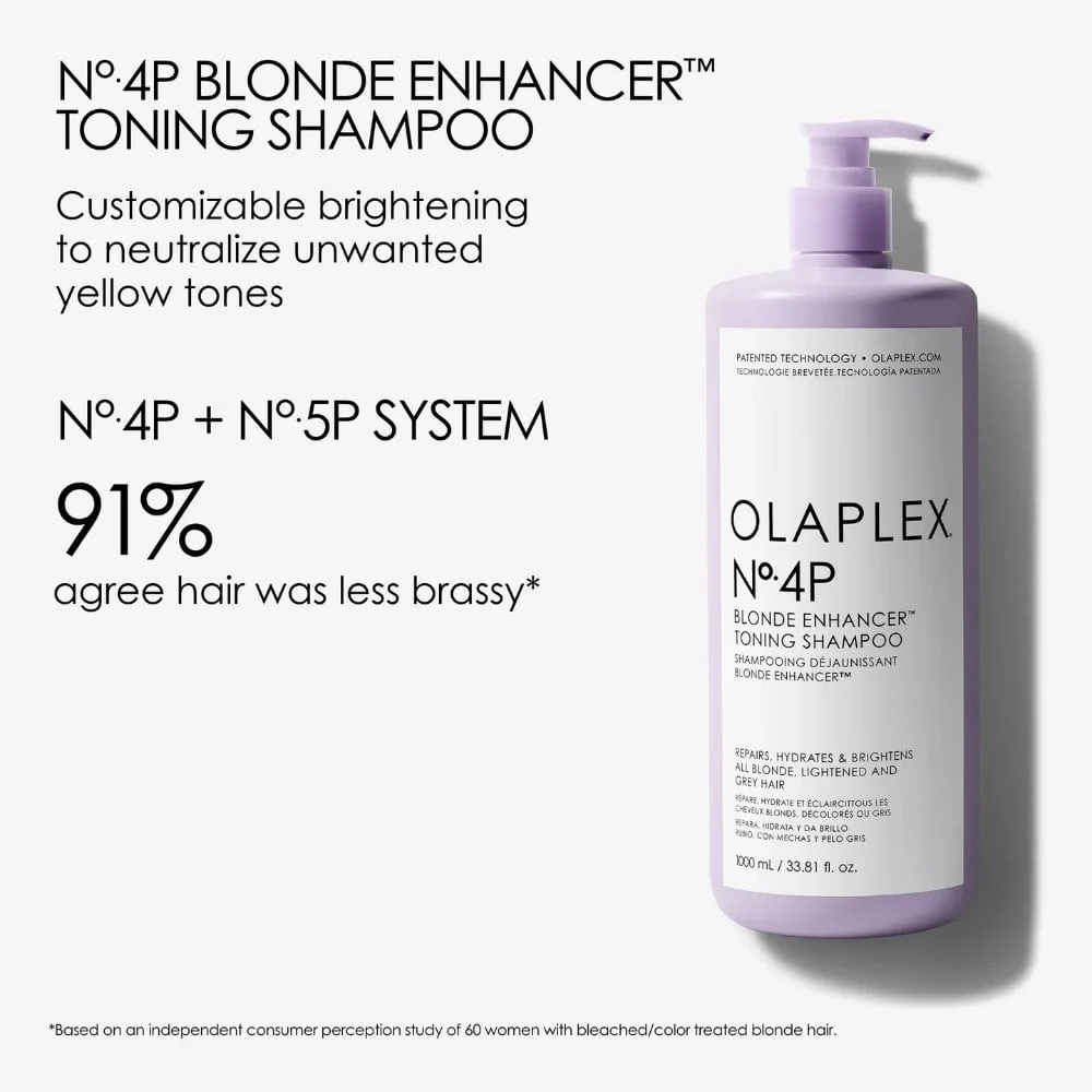 Olaplex No 4P Blonde Enhancer Toning Shampoo 1000ml - Image 2
