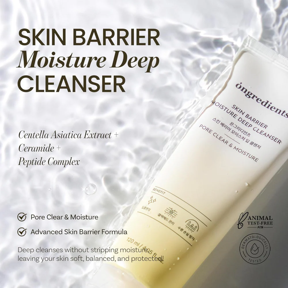 Ongredients Skin Barrier Moisture Deep Cleanser 120ml - Image 2