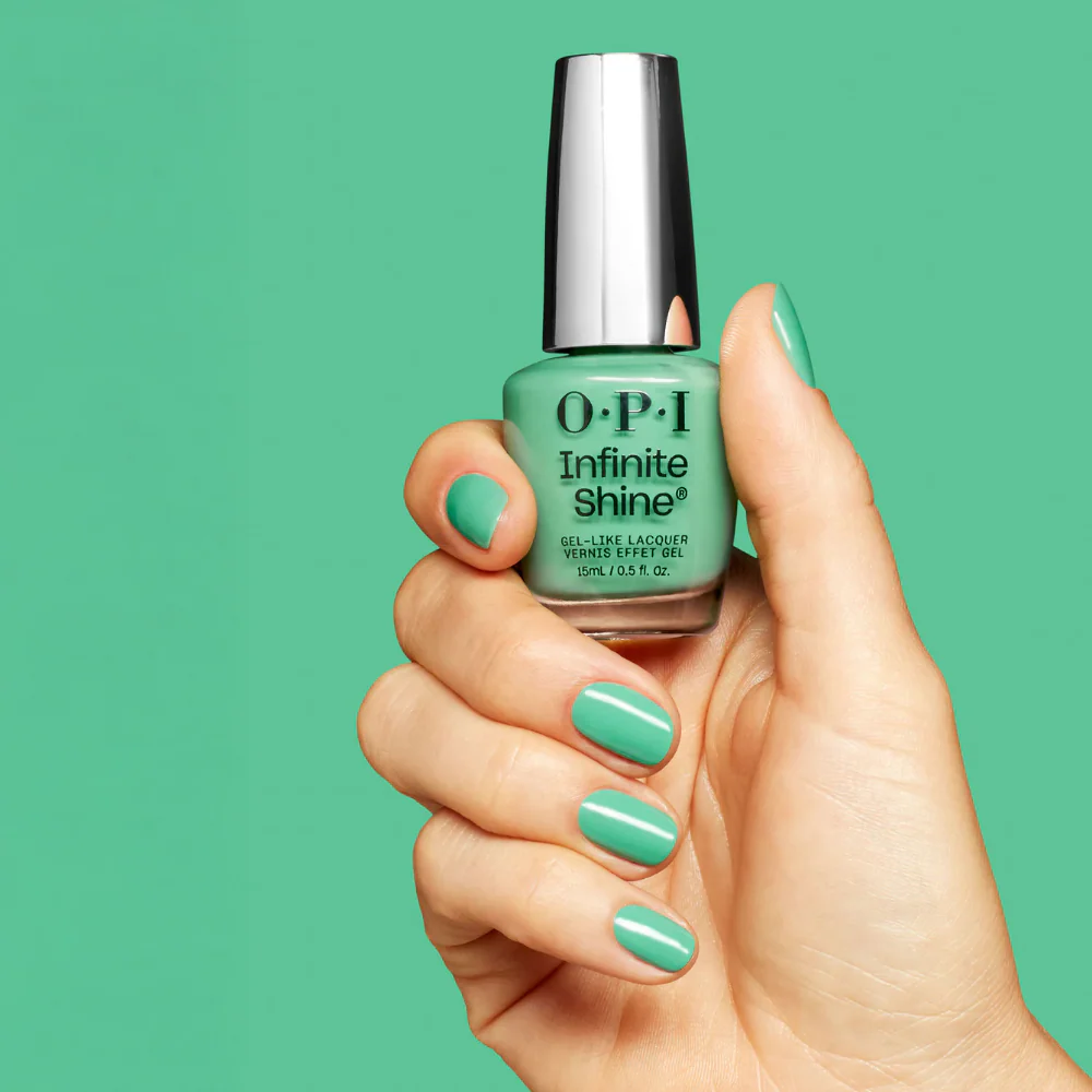 OPI Infinite Shine Gel-Like Nail Lacquer Big Apple Green 15ml - Image 3