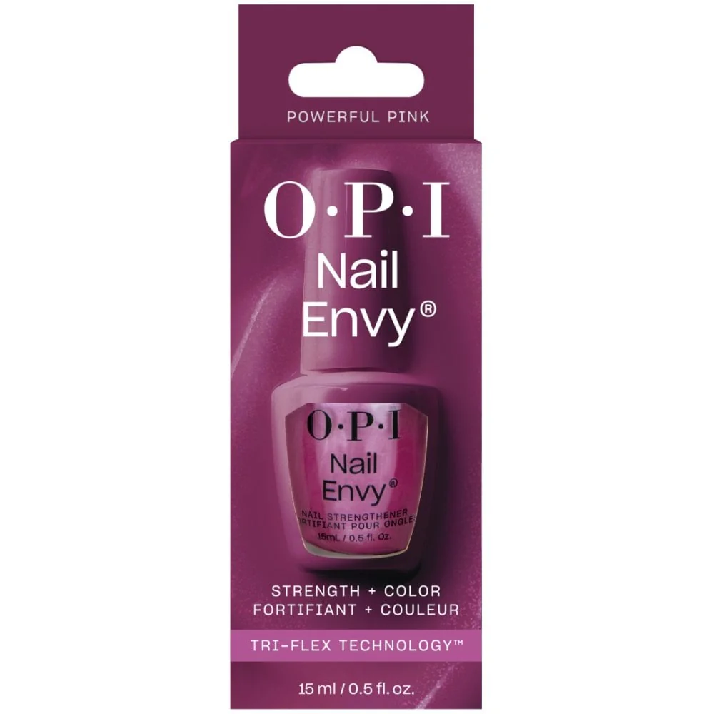 OPI Nail Envy Nail Strengthener Strength + Colour Powerful Pink 15ml - Image 2
