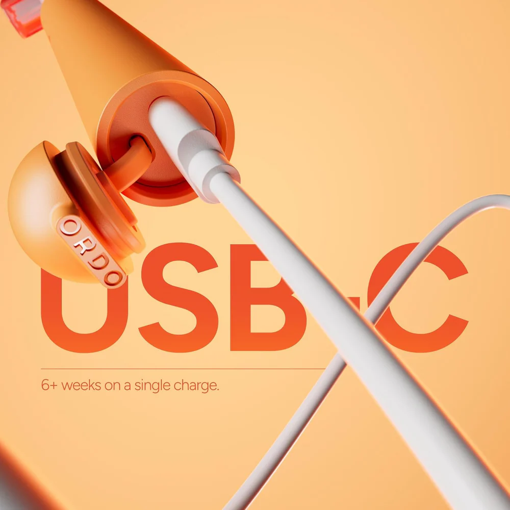 Ordo Sonic Edge Rechargeable Toothbrush Peach Sunrise - Image 5