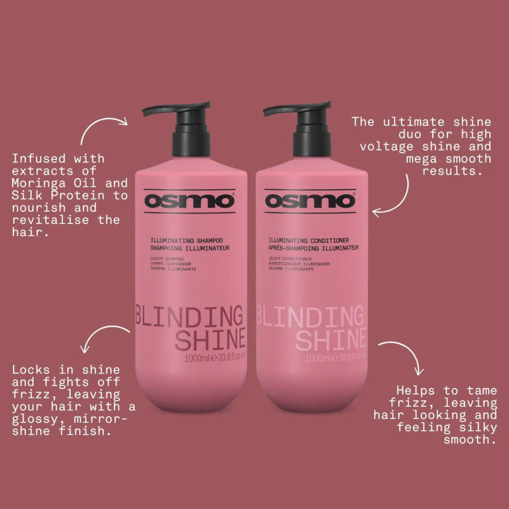Osmo Blinding Shine Illuminating Shampoo & Conditioner Twin 2 x 1000ml - Image 2