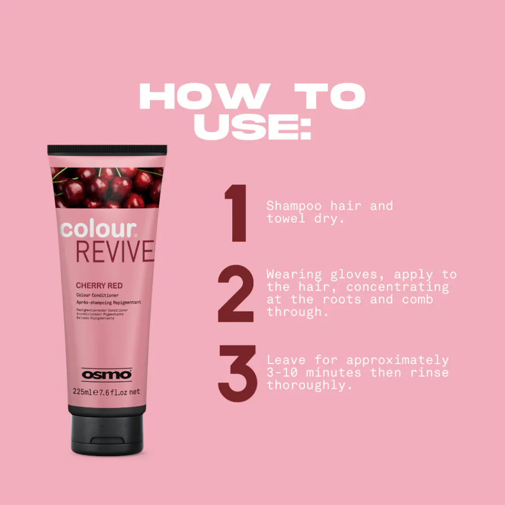 Osmo Colour Revive Cherry Red 225ml - Image 4