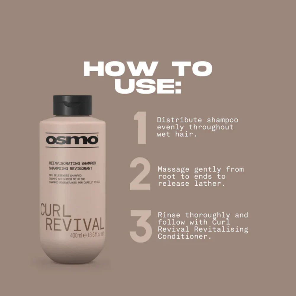 Osmo Curl Revival Reinvigorating Shampoo & Revitalising Conditioner Twin 2 x 400ml - Image 2