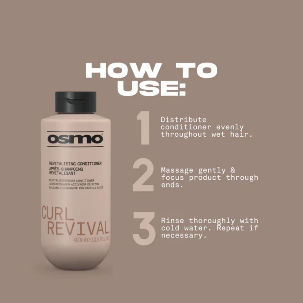 Osmo Curl Revival Reinvigorating Shampoo & Revitalising Conditioner Twin 2 x 400ml - Image 3