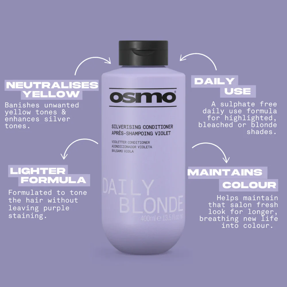 Osmo Daily Blonde Silverising Conditioner 400ml - Image 3
