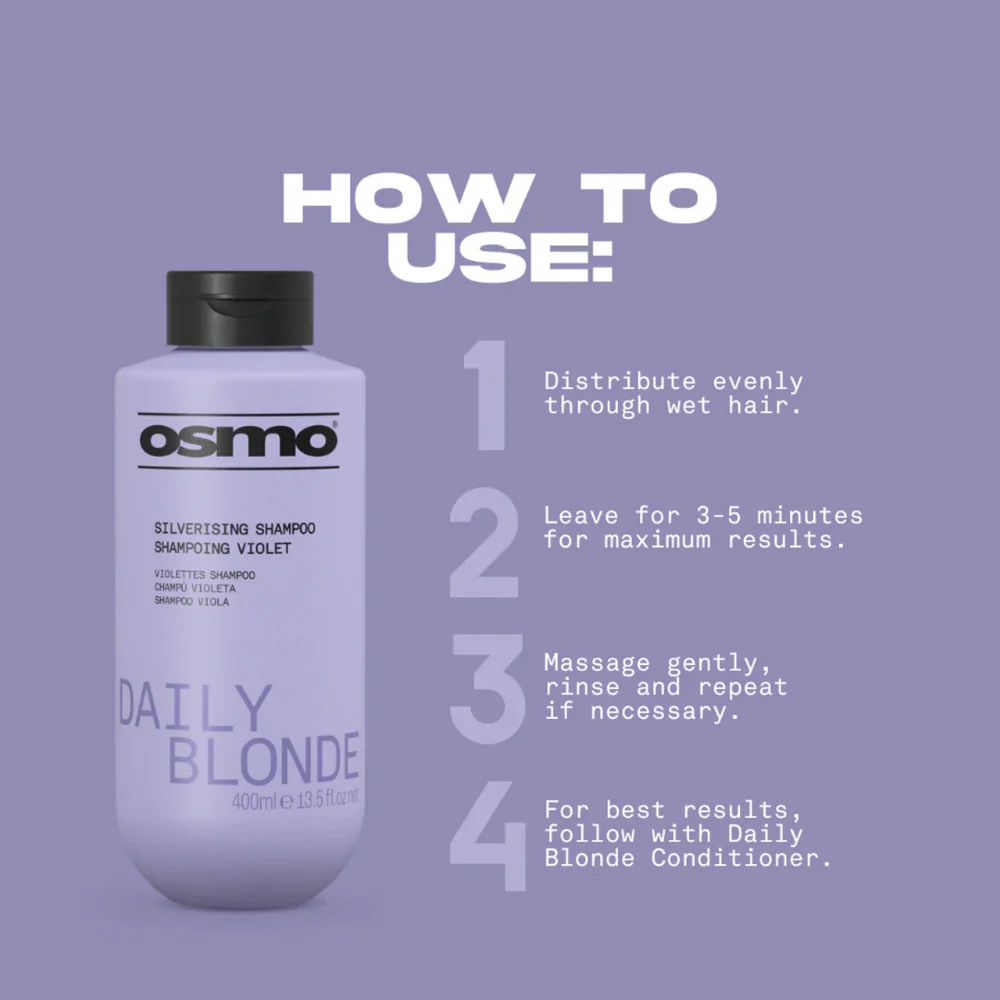 Osmo Daily Blonde Silverising Shampoo 1000ml - Image 2