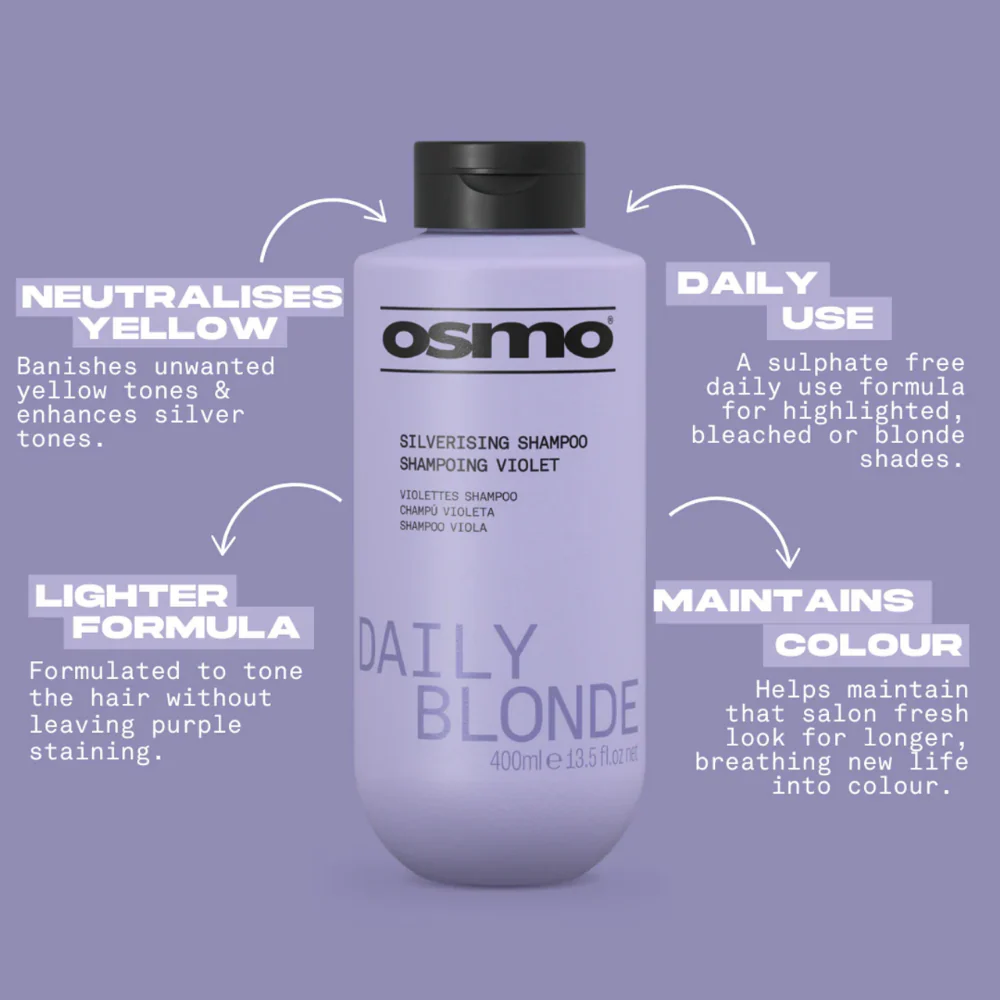 Osmo Daily Blonde Silverising Shampoo 1000ml - Image 3