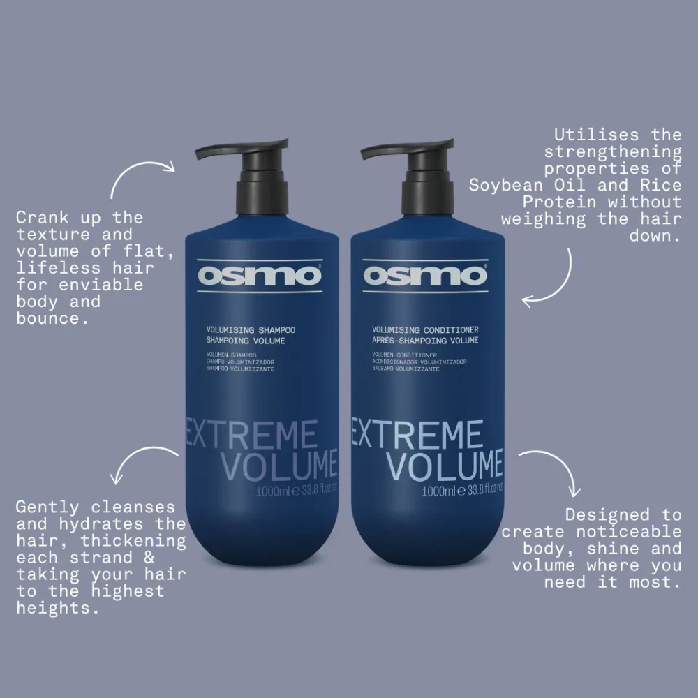 Osmo Extreme Volume Volumising Shampoo & Conditioner Twin 2 x 1000ml - Image 3