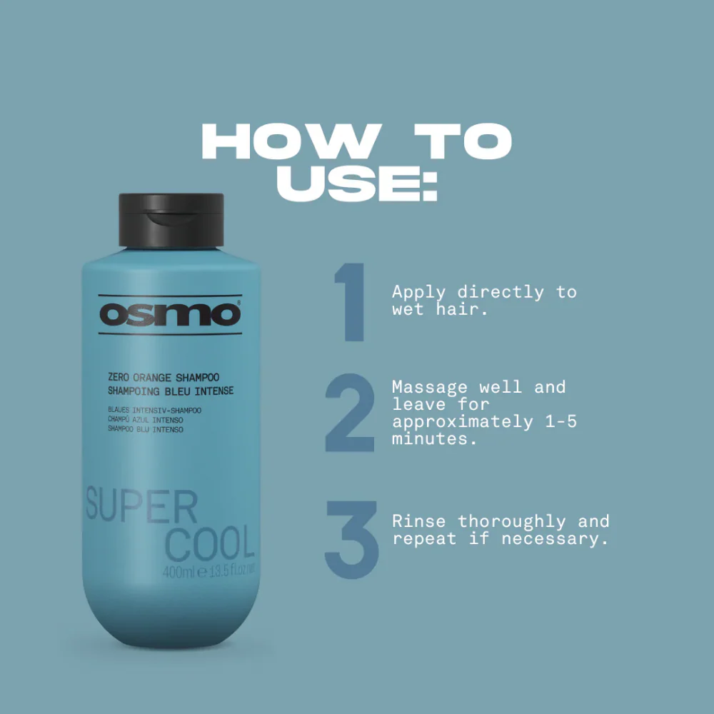 Osmo Super Cool Zero Orange Shampoo 400ml - Image 3