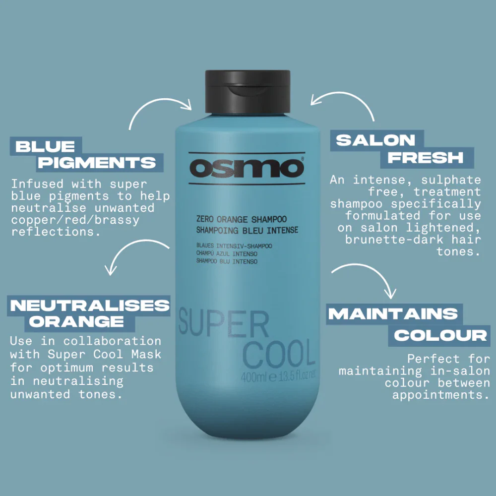 Osmo Super Cool Zero Orange Shampoo 400ml - Image 4