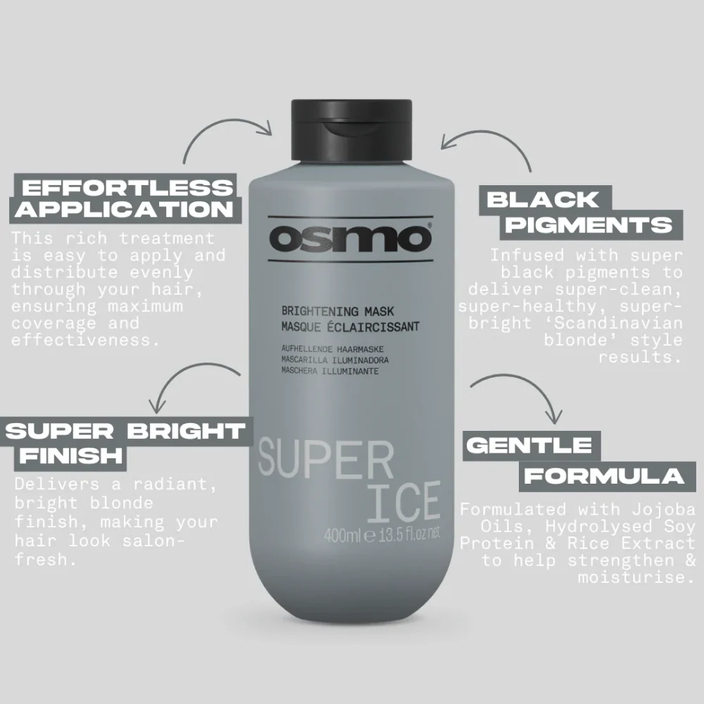 Osmo Super Ice Brightening Shampoo & Brightening Mask Twin 2 x 1000ml - Image 2