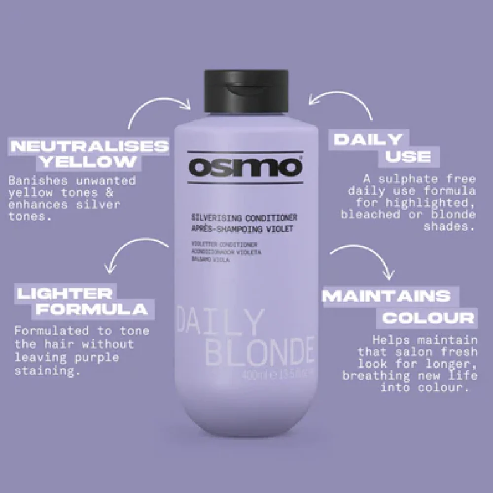 Osmo Super Silver No Yellow Shampoo & Mask Twin 2 x 400ml - Image 4
