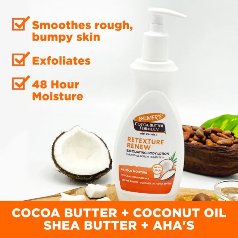 Palmer's Cocoa Butter Formula Smooth Radiant Exfoliating Body Lotion 400ml - Image 3