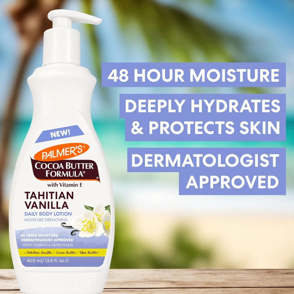 Palmer's Cocoa Butter Formula Tahitian Vanilla Daily Body Lotion 400ml - Image 4