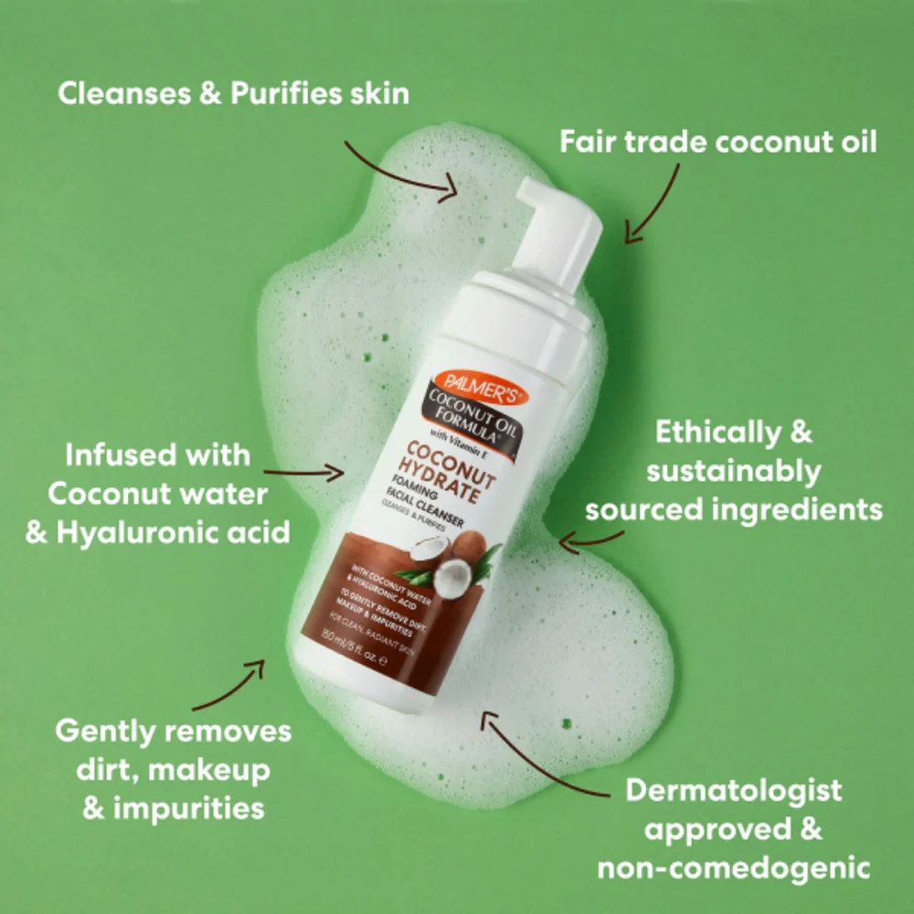 Palmer's Coconut Hydrate Foaming Facial Cleanser 155ml - Image 2