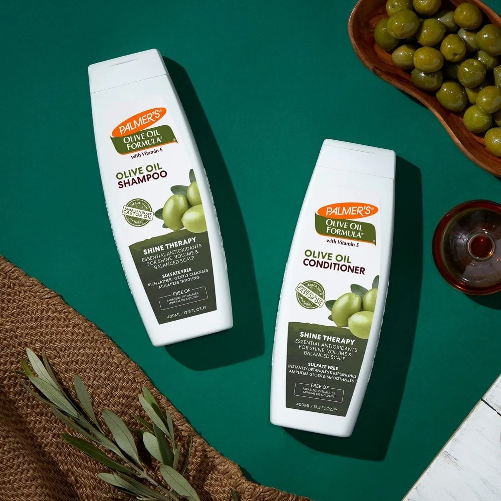 Palmer's Olive Oil Formula Shine Therapy Shampoo & Conditioner Twin 2 x 400ml - Image 2