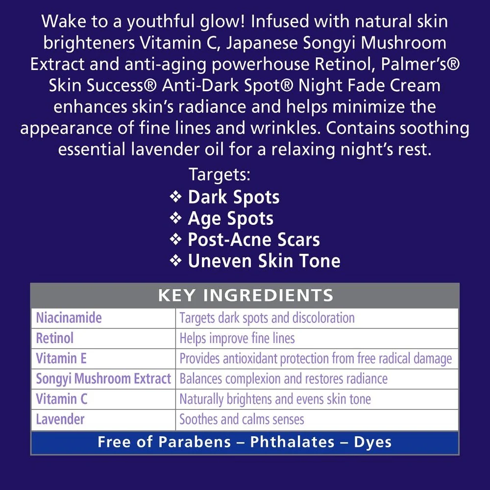 Palmer's Skin Success Anti-Dark Spot Fade Night Cream 75g - Image 4