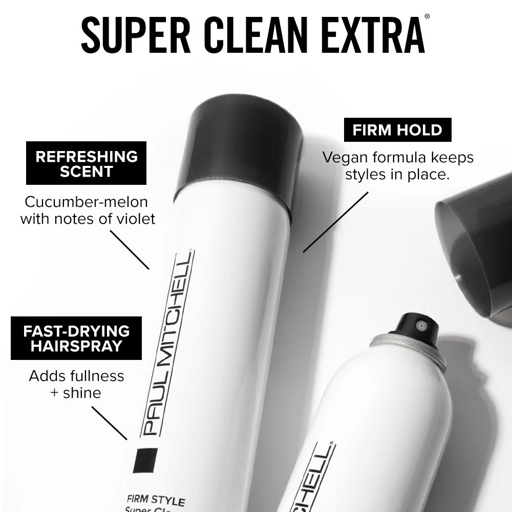 Paul Mitchell Firm Style Super Clean Extra Finishing Hairspray 300ml - Image 2