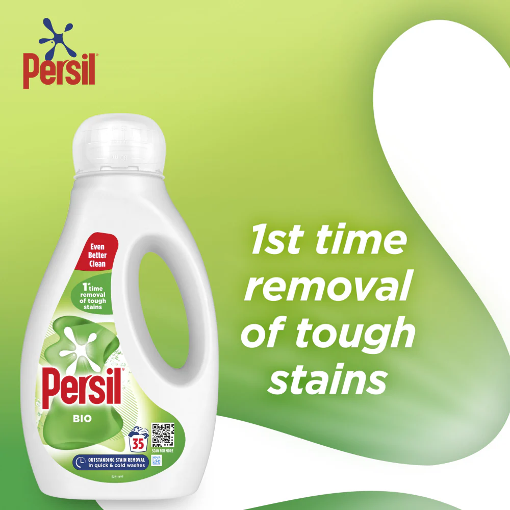 Persil Bio Liquid Laundry Washing Detergent 35 Washes 945ml - Image 3