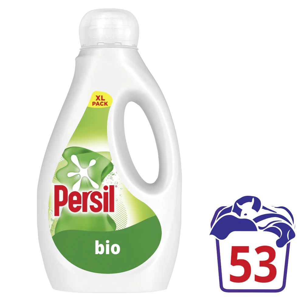 Persil Bio Liquid Laundry Washing Detergent 53 Washes 1431ml - Image 2