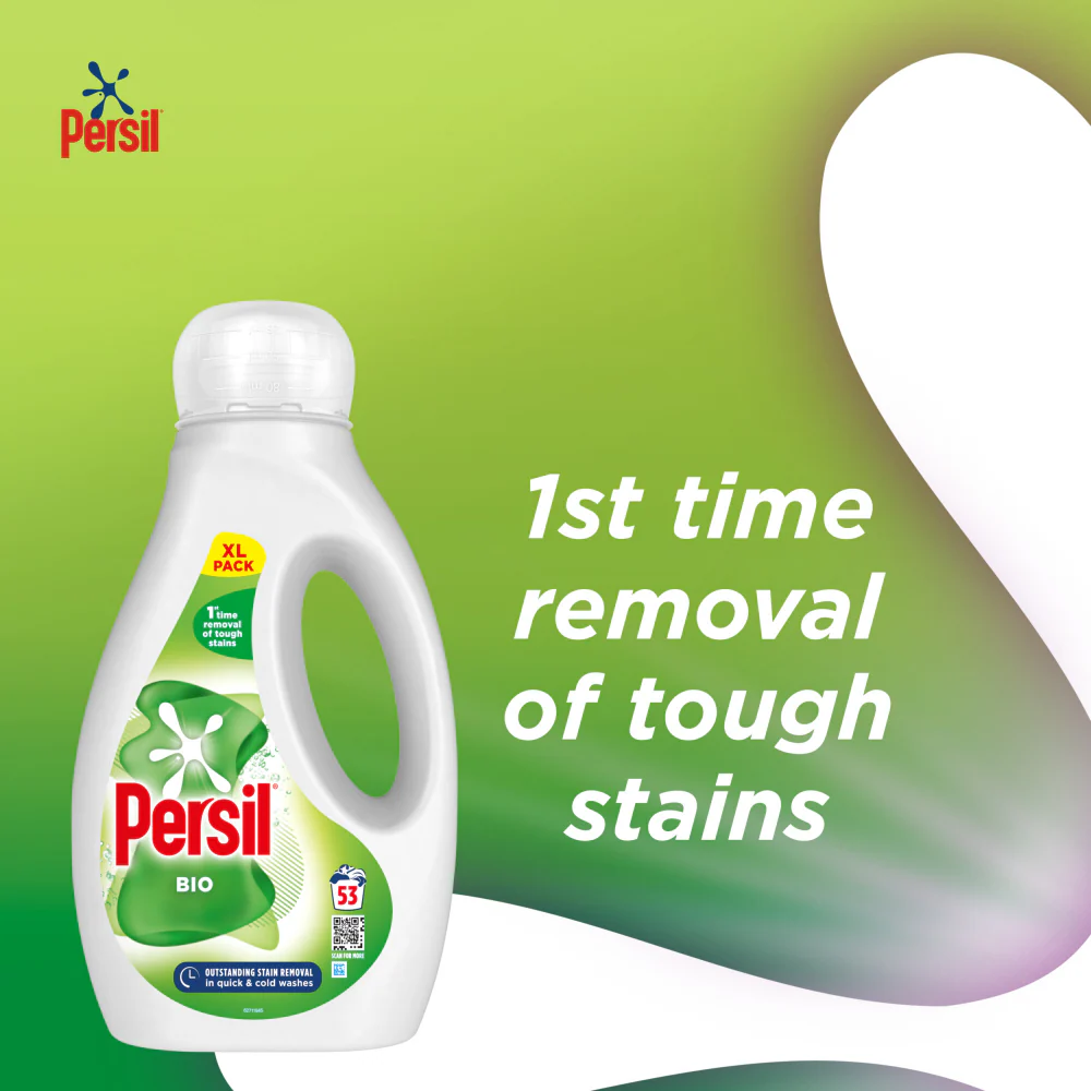 Persil Bio Liquid Laundry Washing Detergent 53 Washes 1431ml - Image 3