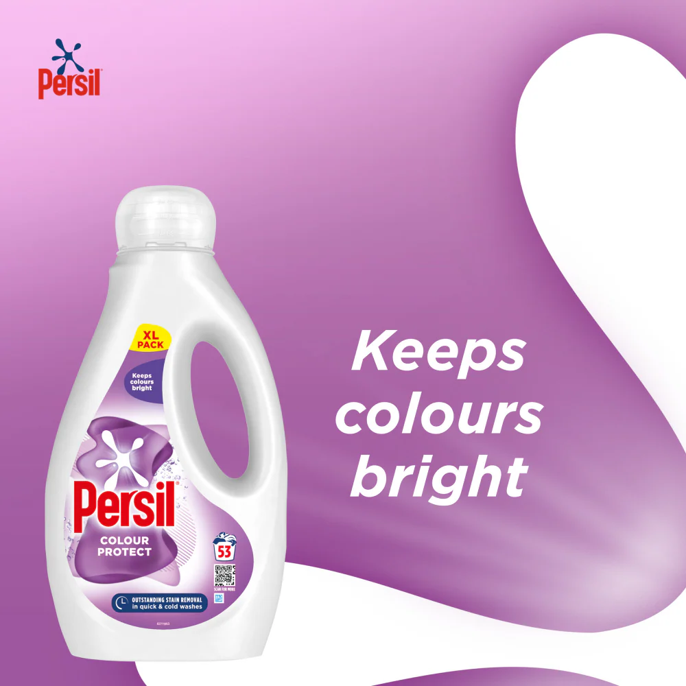 Persil Colour Protect Liquid Laundry Washing Detergent 53 Washes 1431ml - Image 3