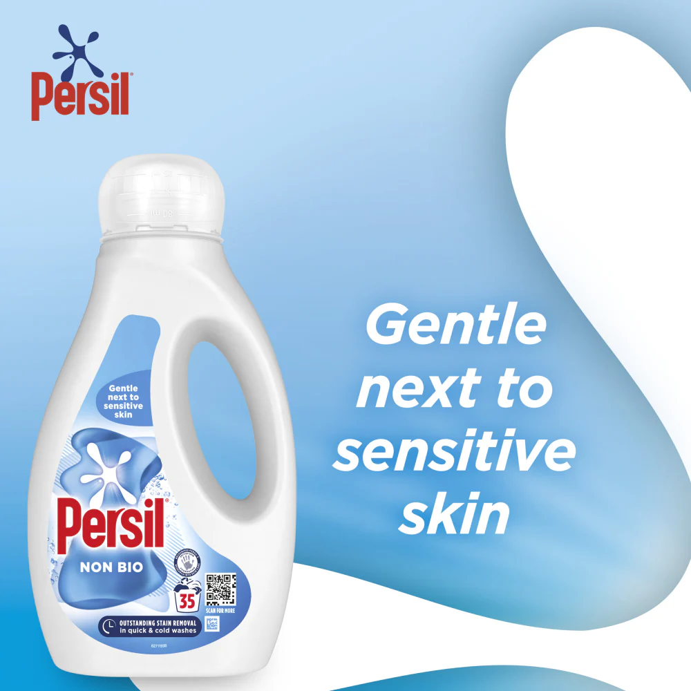 Persil Non-Bio Liquid Laundry Washing Detergent 35 Washes 945ml - Image 3