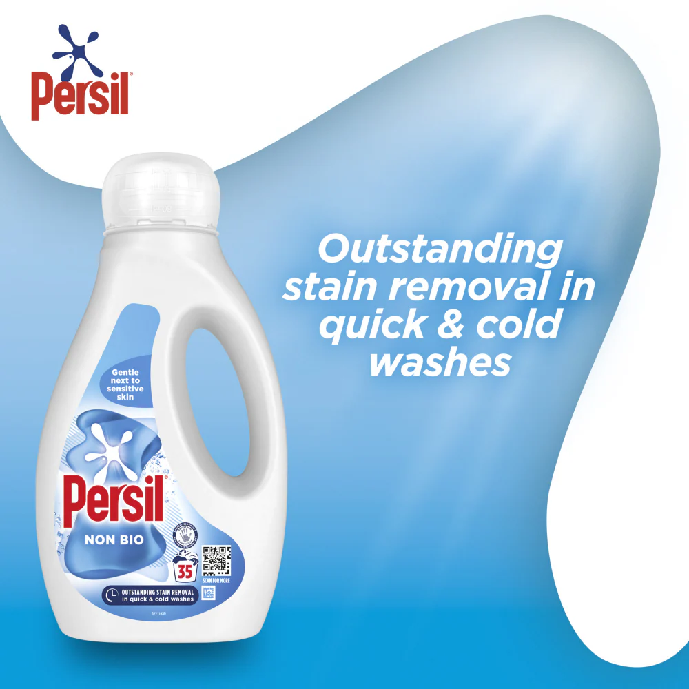 Persil Non-Bio Liquid Laundry Washing Detergent 35 Washes 945ml - Image 4
