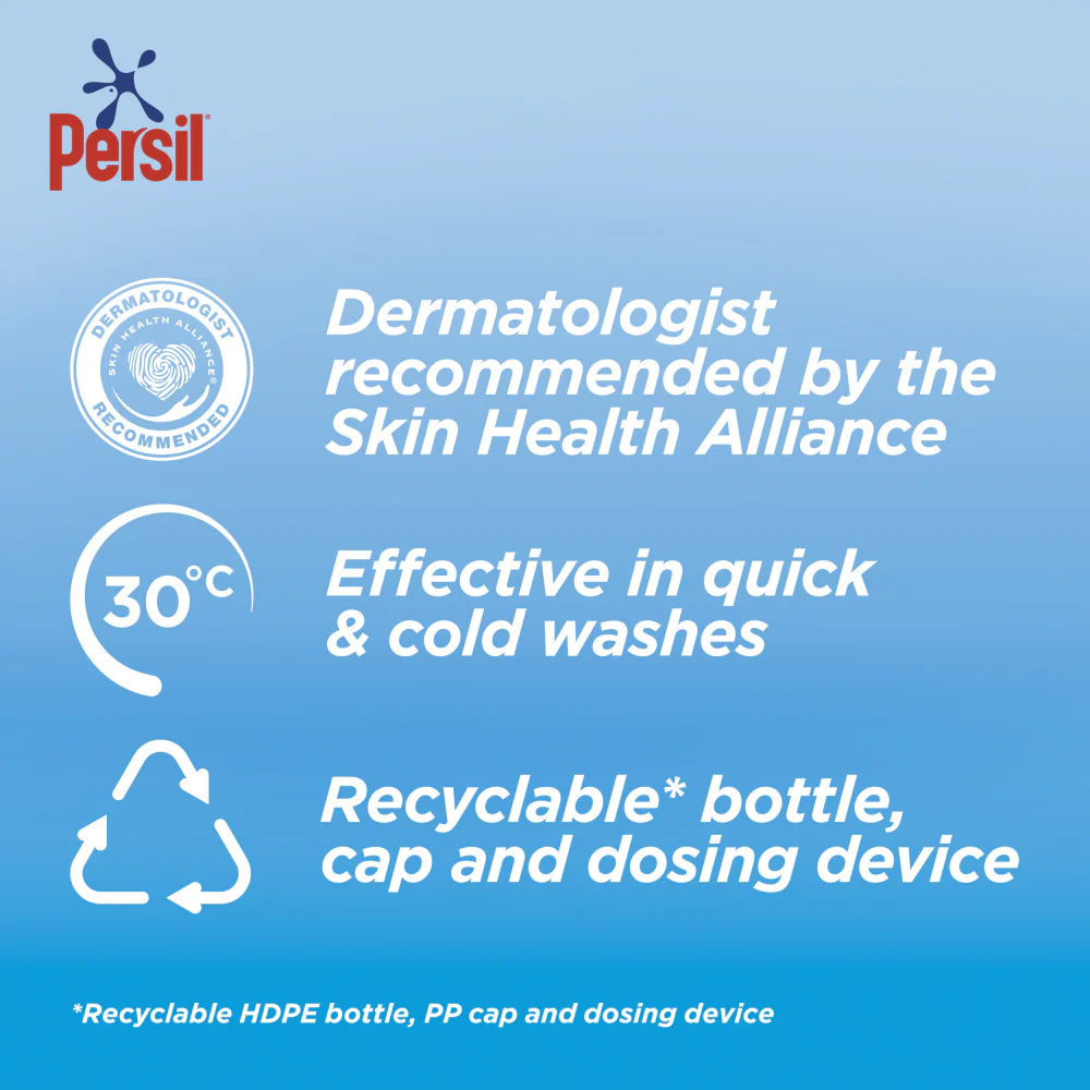 Persil Non-Bio Liquid Laundry Washing Detergent 35 Washes 945ml - Image 6