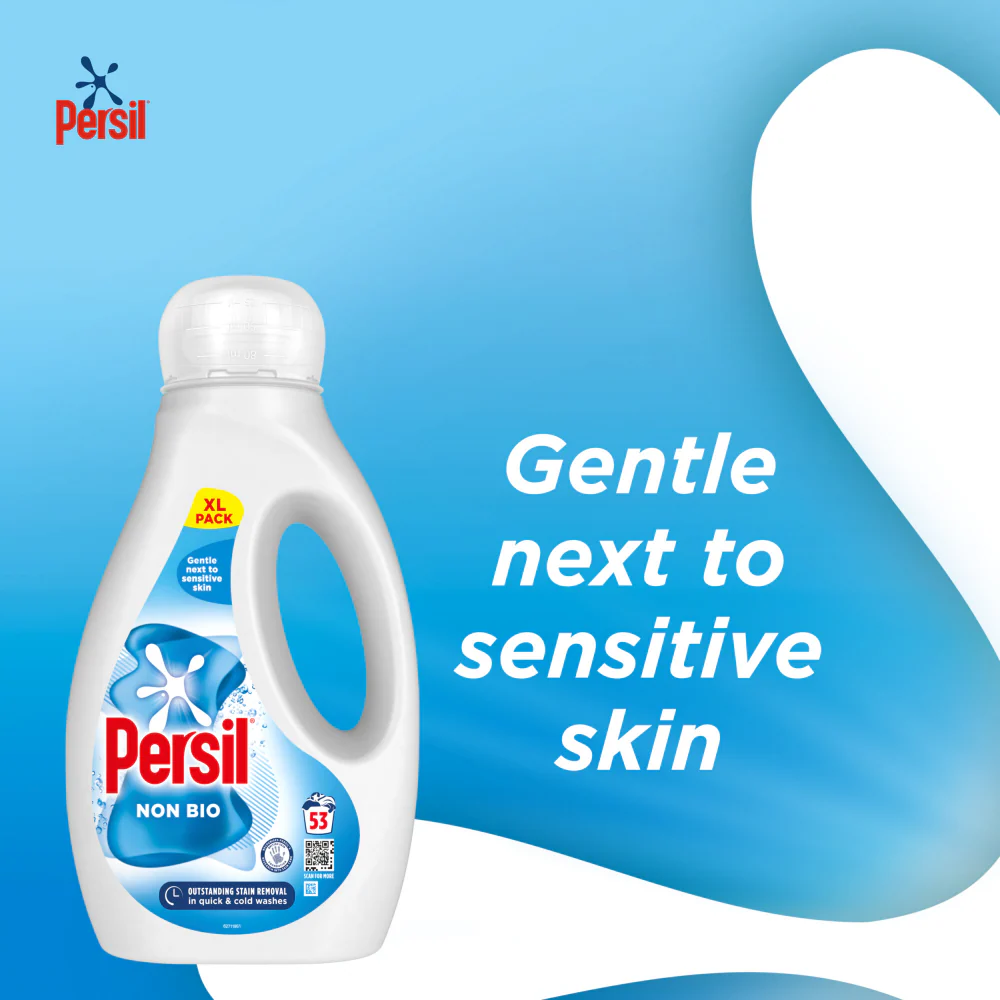 Persil Non-Bio Liquid Laundry Washing Detergent 53 Washes 1431ml - Image 3