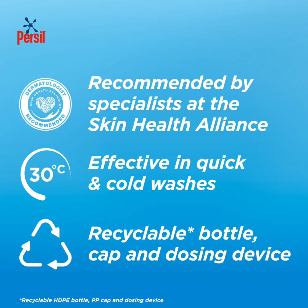 Persil Non-Bio Liquid Laundry Washing Detergent 53 Washes 1431ml - Image 6