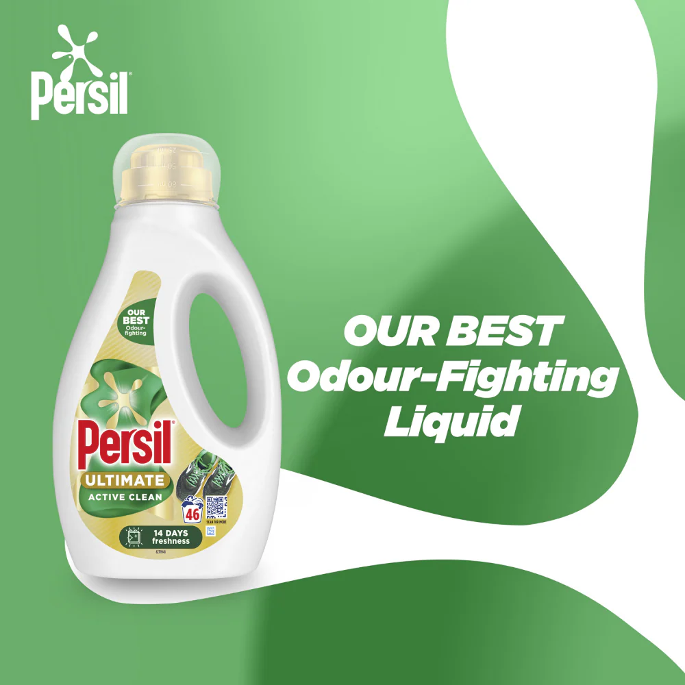 Persil Ultimate Active Clean Bio Liquid Laundry Washing Detergent 46 Washes 1242ml - Image 3