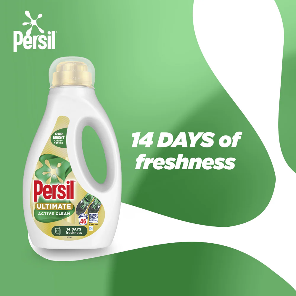 Persil Ultimate Active Clean Bio Liquid Laundry Washing Detergent 46 Washes 1242ml - Image 5