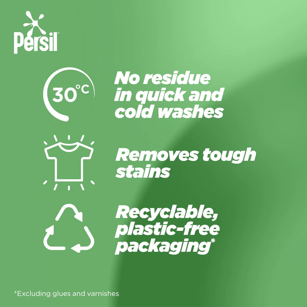 Persil Ultimate Active Clean Laundry Washing Detergent Capsules 38 Washes - Image 6