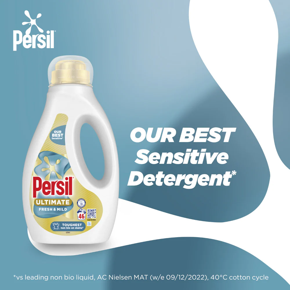 Persil Ultimate Fresh & Mild Non-Bio Liquid Laundry Washing Detergent 46 Washes 1242ml - Image 3