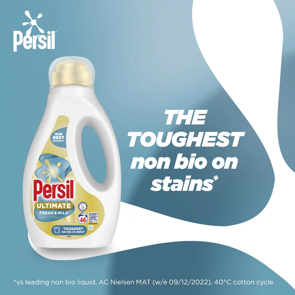 Persil Ultimate Fresh & Mild Non-Bio Liquid Laundry Washing Detergent 46 Washes 1242ml - Image 5