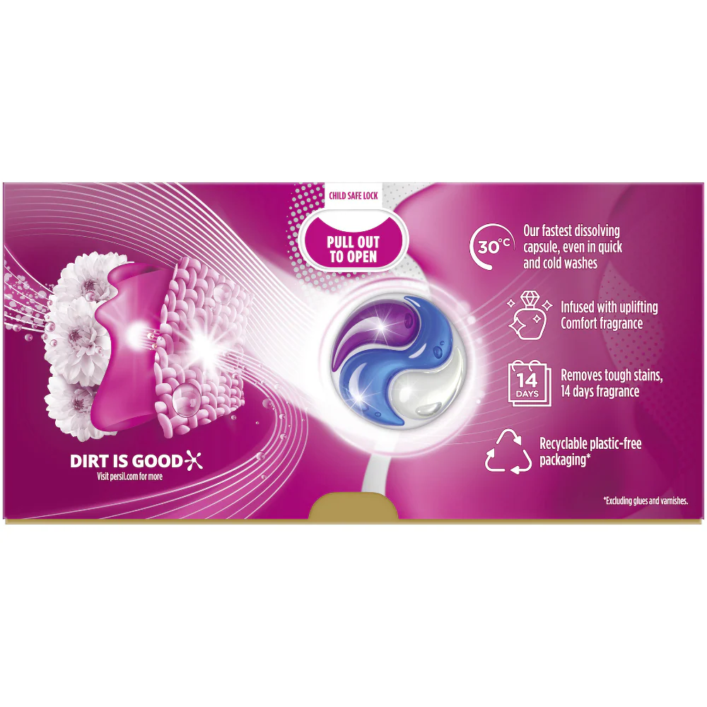 Persil Ultimate Touch Of Comfort Bio Laundry Washing Detergent Capsules 24 Washes - Image 3